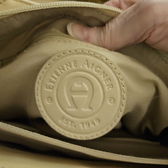 Etienne Aigner Cream and Tan Tweed Women's Bag - Picture 6 of 12